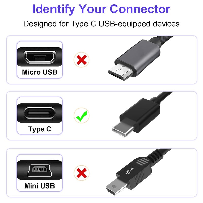Toeasor 10FT USB-C Charger Cable Power Cord Wire Compatible with All-New Kindle Paperwhite 8G, Paperwhite Signature Edition 32G & Paperwhite Kids 11th Generation or 2021 & Newer (USB C Charger Set) - Image 5